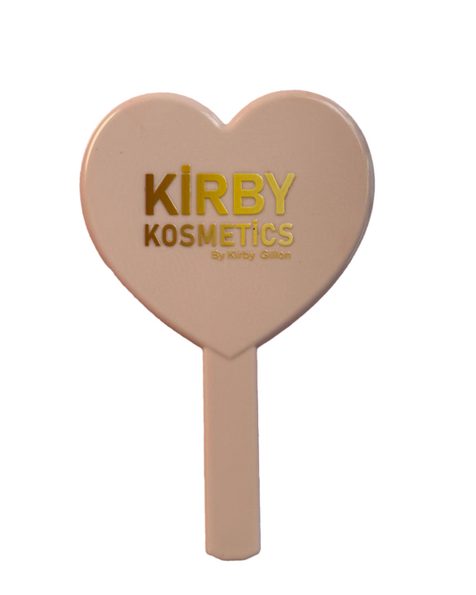 Kirby Kosmetics The Konfident Mirror with Heart-Shaped Design and Stylish Label